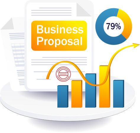 Business management cooperation letterhead  Illustration