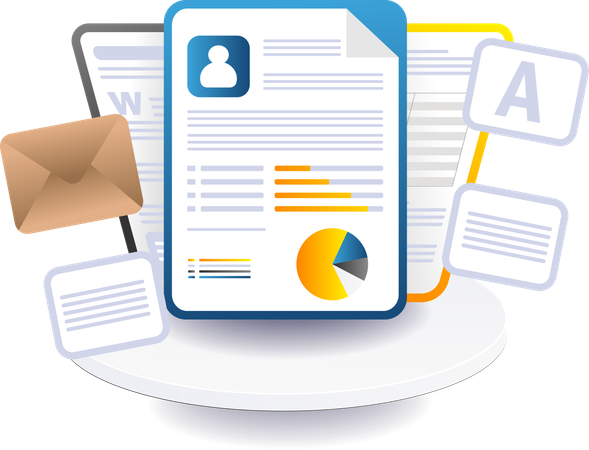 Business management personal data paper letter  Illustration