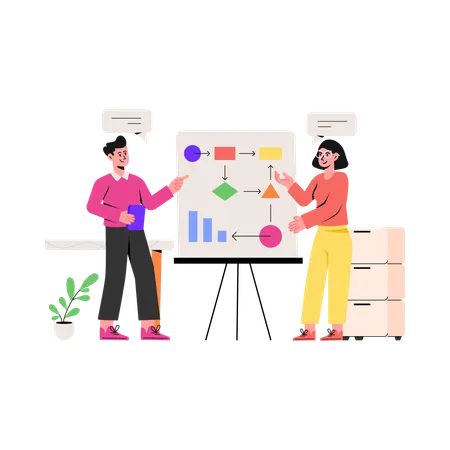 Business Manager Planning Workflow  Illustration