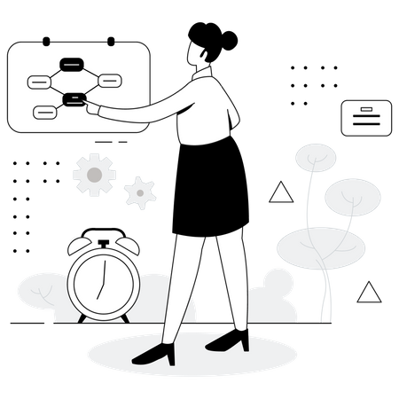 Planungsworkflow für Geschäftsleiter  Illustration