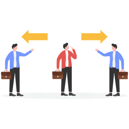 Business managers standing at top  Illustration