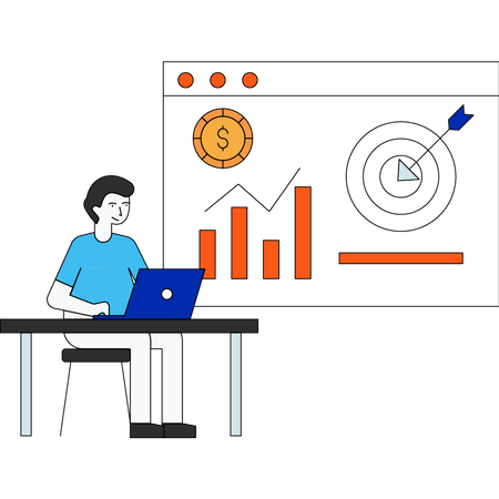 Geschäftsmarketinganalyse  Illustration