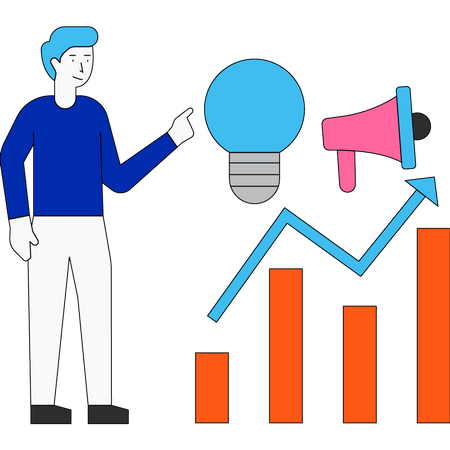 Business Marketing analysis Illustration