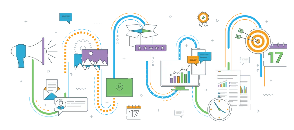 Business marketing analysis  Illustration