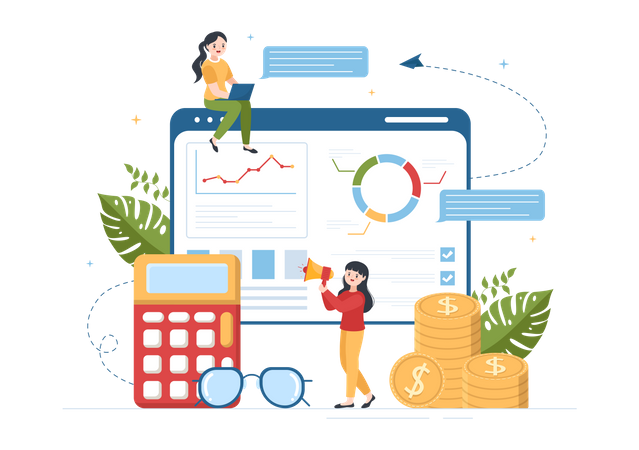 Business marketing analysis  Illustration