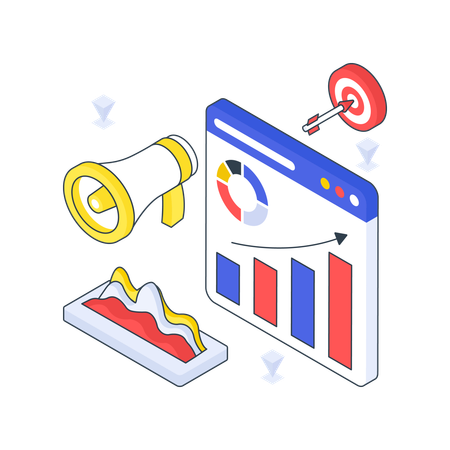 Business Marketing and analysis  Illustration