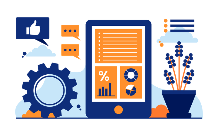 Business Marketing data  Illustration