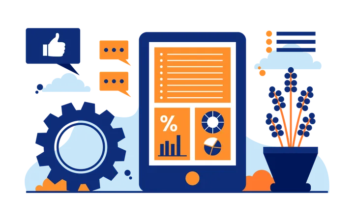 Business Marketing data  Illustration