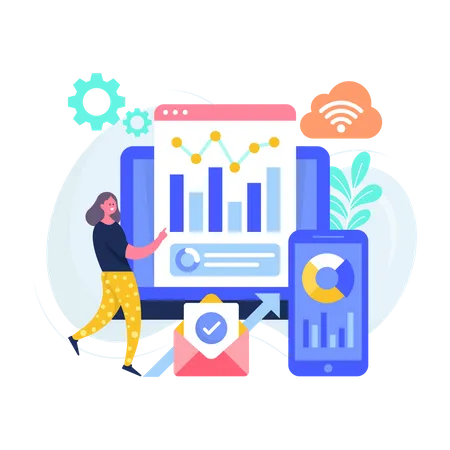 Business marketing intelligence  Illustration