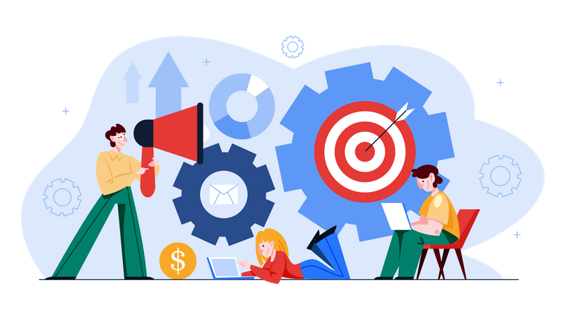 Business marketing strategy  Illustration