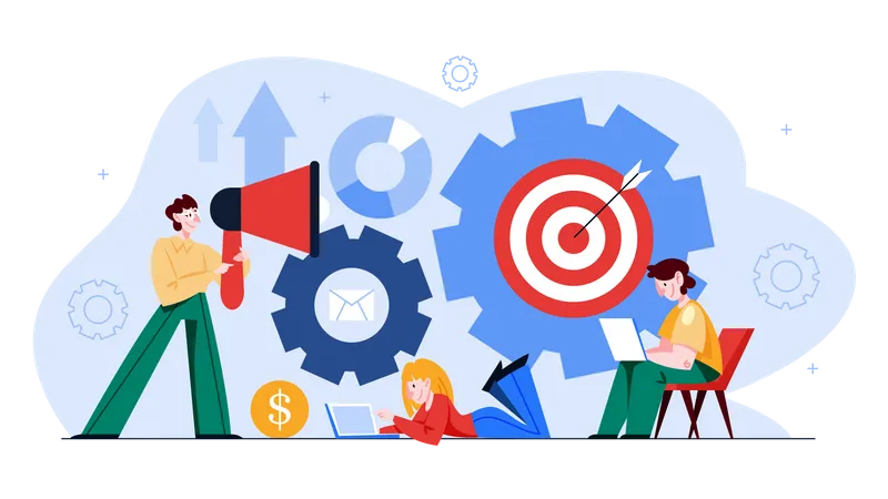 Business marketing strategy  Illustration