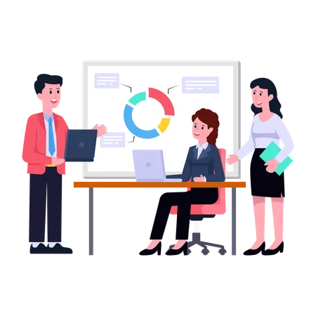 Business Meeting Flat Illustration Is Now Available For Premium Download Illustration
