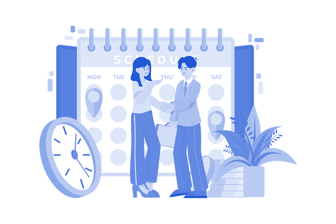 Business meeting appointment  Illustration
