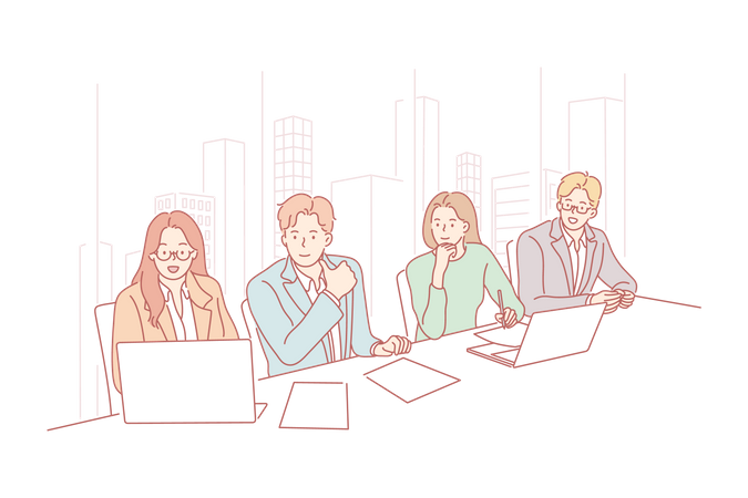 Business meeting  Illustration