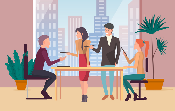 Business Meeting  Illustration