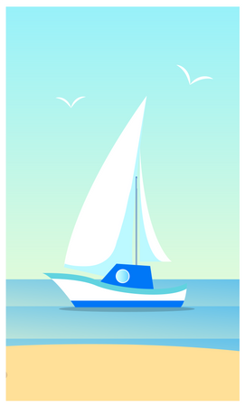 Business Meeting in Sailboat  Illustration