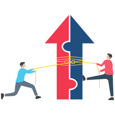 Business merge for better partnership  Illustration