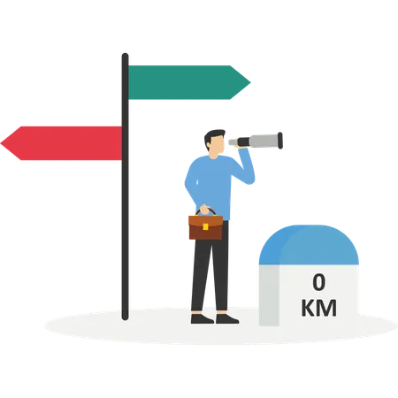 Business milestones road map  Illustration