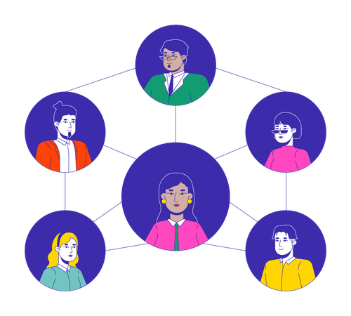 Business network  Illustration