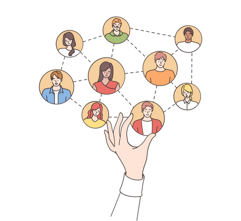 Business network  Illustration