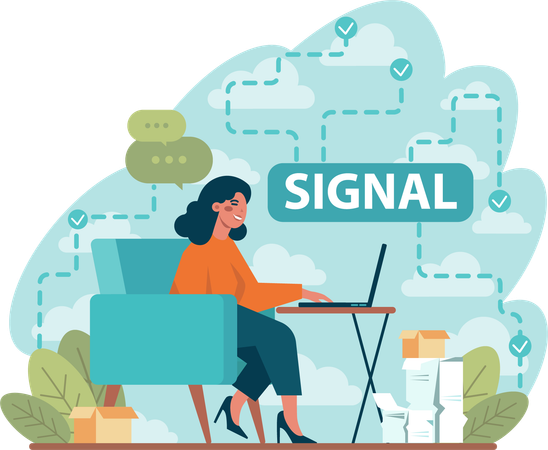 Business network  Illustration