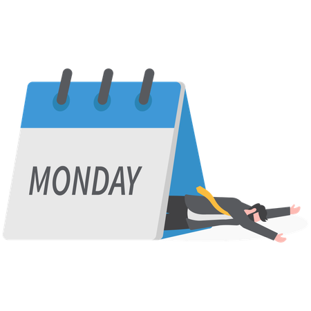 Business new week starts  Illustration