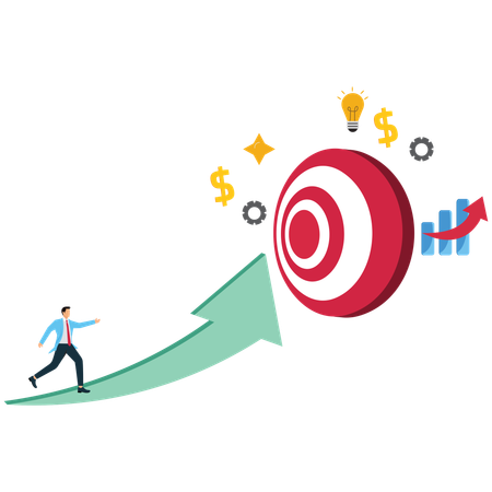 Business Objectives for Successful Target Achievement  Illustration