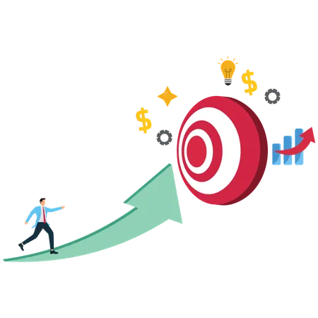 Business Objectives for Successful Target Achievement  Illustration