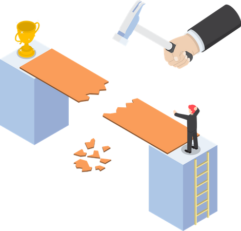 Business obstacle  Illustration