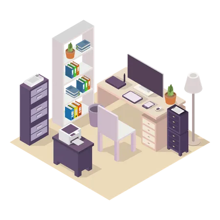 Business office  Illustration