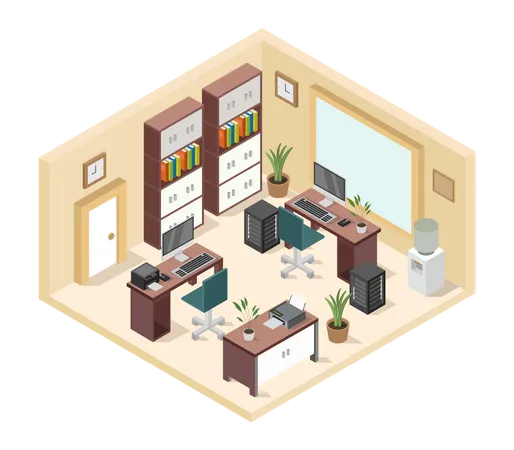 Business office  Illustration