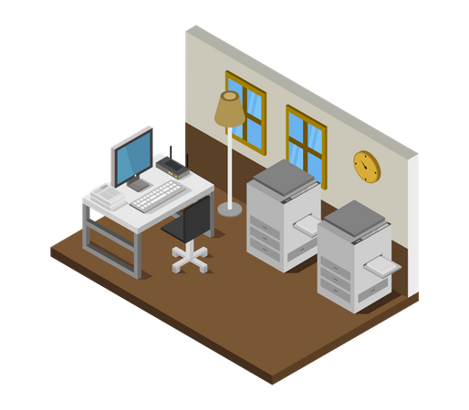 Business office  Illustration