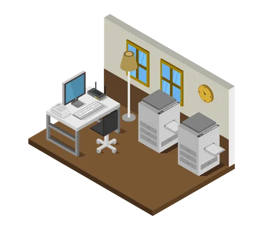 Business office  Illustration