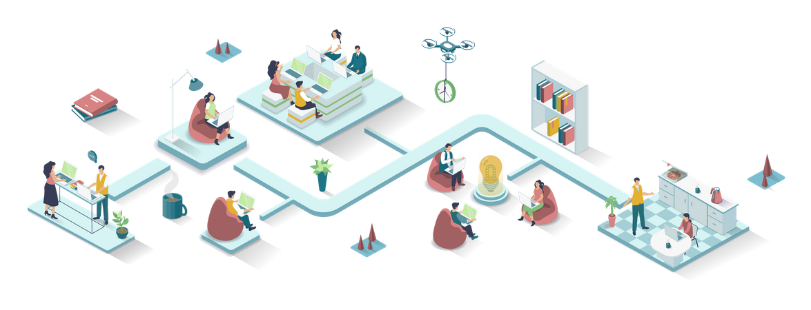 Business Office  Illustration