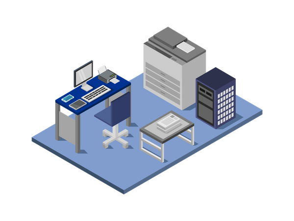 Business office  Illustration