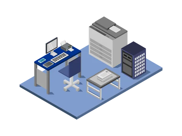 Business office  Illustration