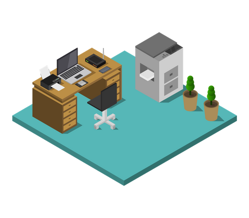 Business office  Illustration