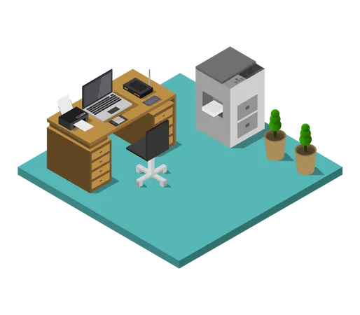 Business office  Illustration