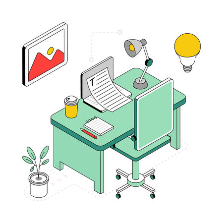 Business Office  Illustration