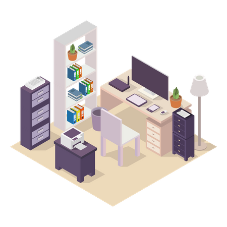 Business office  イラスト