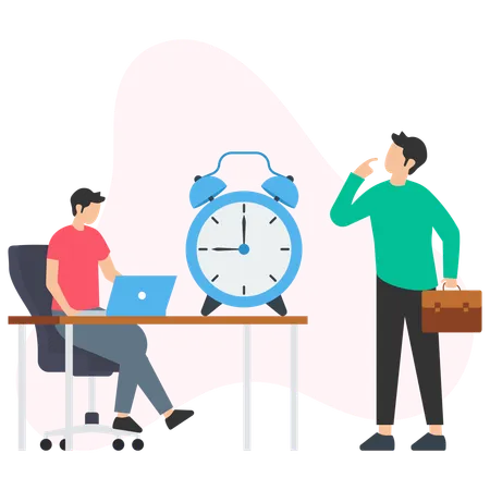 Business Office time  Illustration