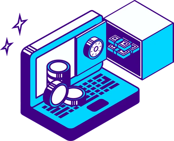 Business online accounting  Illustration