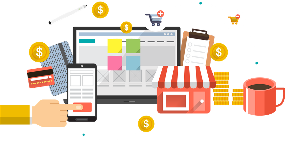 Business Online Store  Illustration