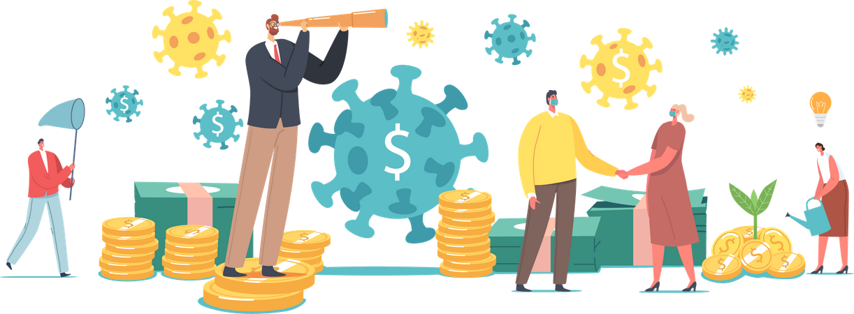 Business Opportunity during Coronavirus  일러스트레이션
