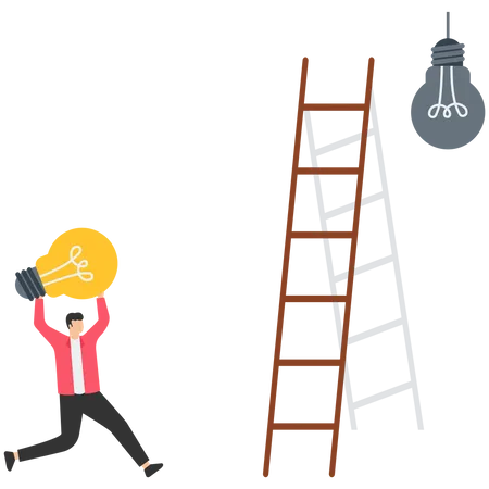 Business opportunity or ladder of success  Illustration