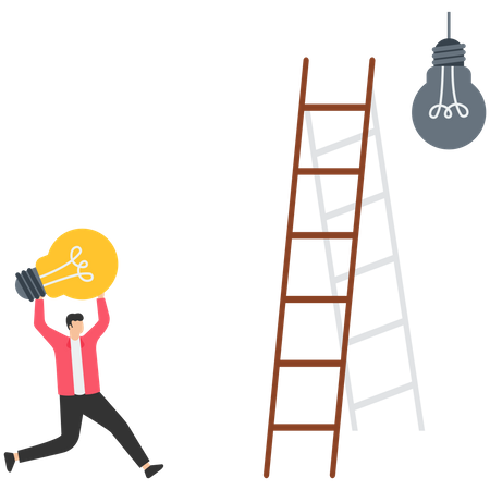 Business opportunity or ladder of success  Illustration