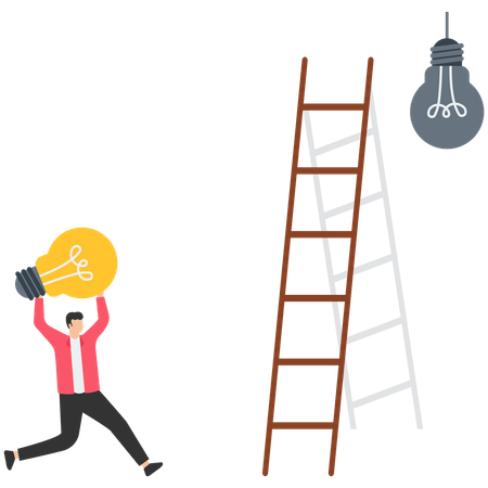 Business opportunity or ladder of success  일러스트레이션