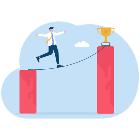 Business opportunity to grow up in economic crisis  Illustration