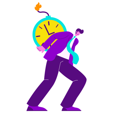 Business Overtime  Illustration