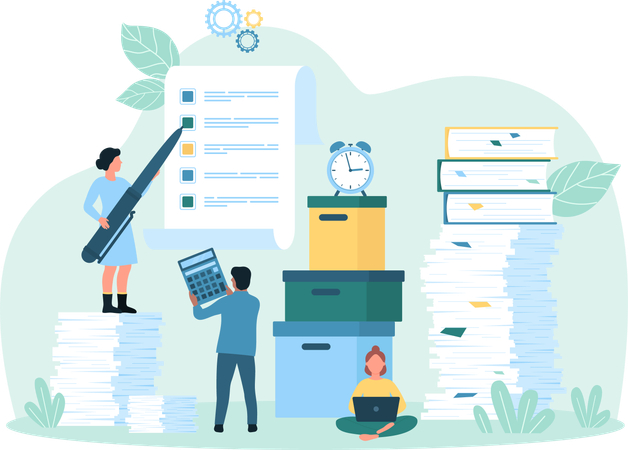 Business Paperwork  Illustration